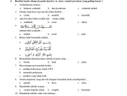 Asmaul Husna: Allah Maha Mengetahui, Soal Akidah Akhlak Kelas 2 SD Semester 2