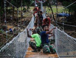 Pembangunan Jembatan Gantung Tinapu Dimulai, TNI Libatkan Banyak Pihak